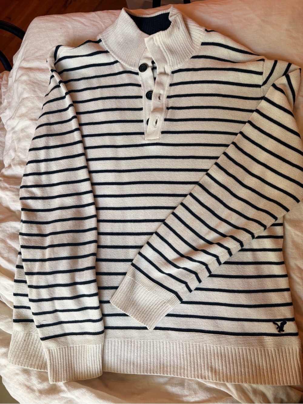 American Eagle Outfitters Striped Mock Neck Pullover Sweater Men’s Large